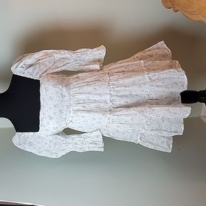 Storia white floral peasant dress